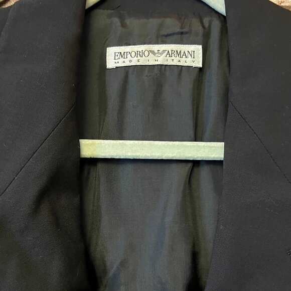 Emporio Armani Black Blazer - 100% Virgin Wool - Made in Italy - Picture 2 of 12